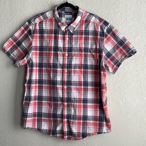 Columbia Men's Short Sleeve Plaid Shirt - Red, Blue, White